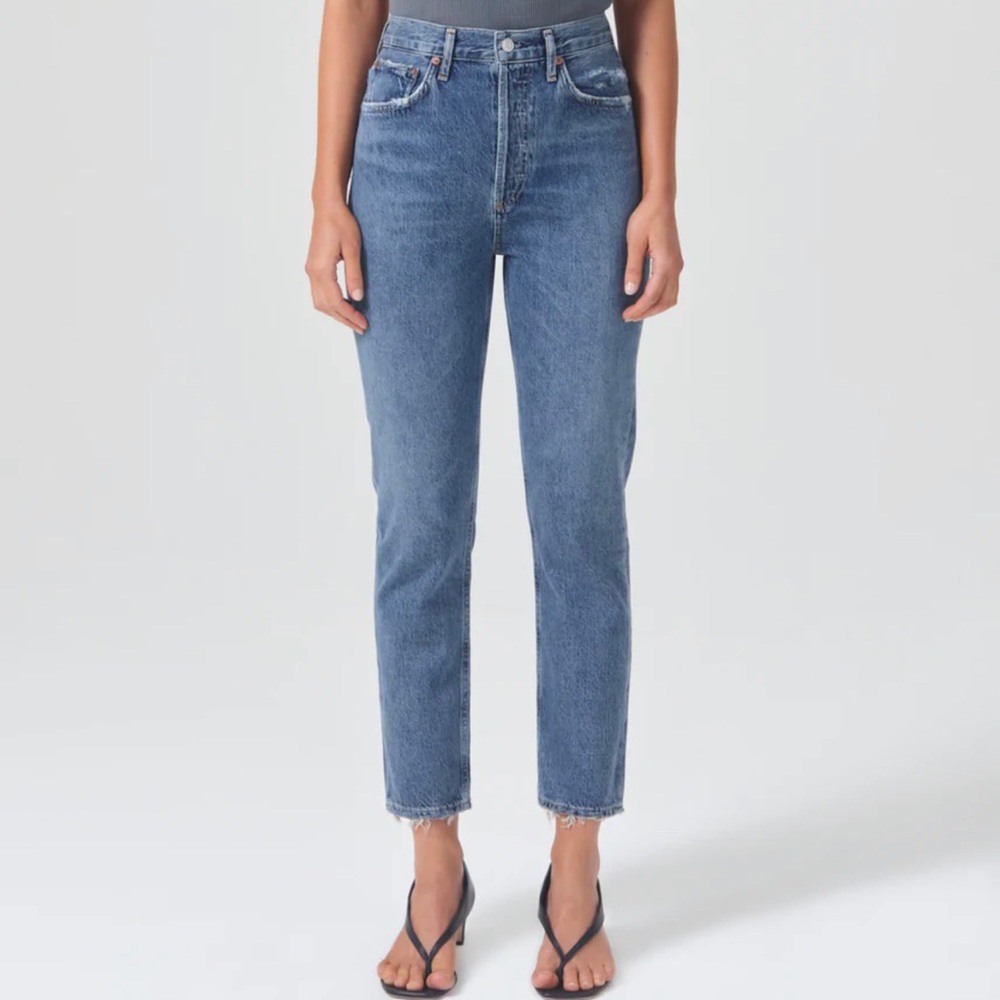 AGOLDE Riley High Rise Straight crop Jeans